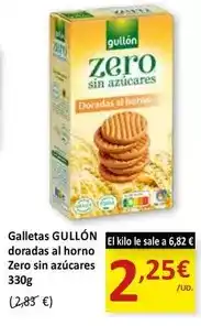 SPAR Gullón - galletas doradas al horno zero sin azucares oferta