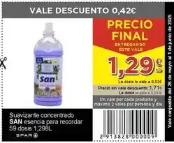 SPAR San - suavizante concentrato esencia para recordar oferta