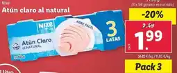 Lidl Nixe - atún claro al natural oferta