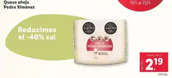 Lidl Pedro ximénez - queso anejo oferta