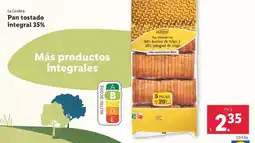 Lidl La casera - pan tostado integral 35% oferta