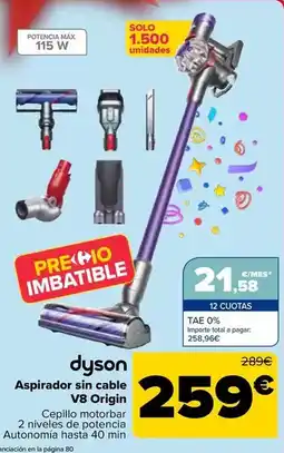 Carrefour Dyson - aspirador sin cable v8 origin oferta