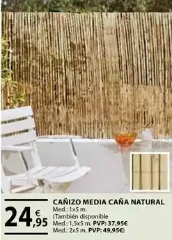 CMB Bricolage Canizo media caña natural oferta