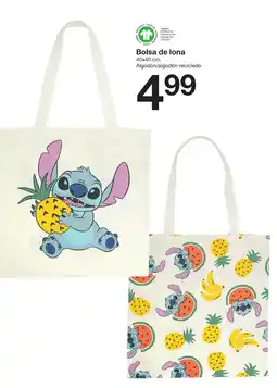 Zeeman Bolsa de lona 40x40 cm. oferta