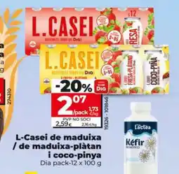 Maxi Dia L CASEI de maduixa / de maduixa-plàtan i coco-pinya oferta