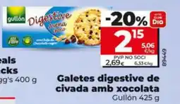 Maxi Dia Galetes digestive de civada amb xocolata oferta