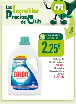 Masymas COLON Detergente Líquido Nenuco oferta