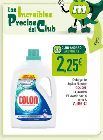 Masymas COLON Detergente Líquido Nenuco oferta