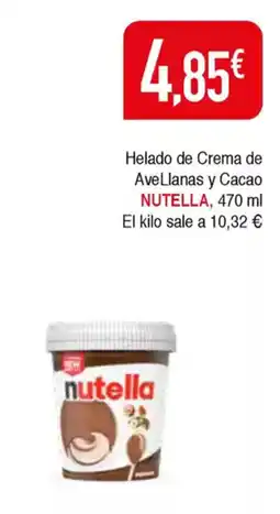 Masymas NUTELLA Helado de Crema de Avellanas y Cacao oferta