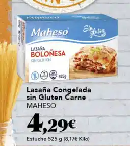 Gadis MAHESO Lasaña Congelada sin Gluten Carno oferta