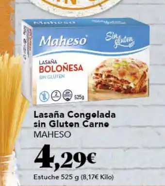 Gadis MAHESO Lasaña Congelada sin Gluten Carno oferta