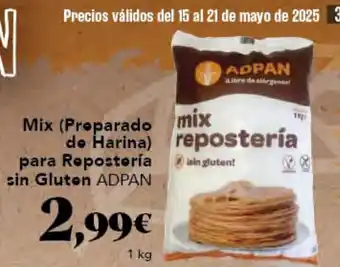 Gadis ADPAN Mix (Preparado mix de Harina) para Repostería sin Gluten oferta