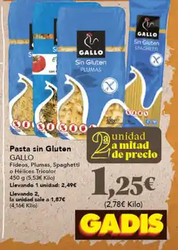 Gadis GALLO Pasta sin Gluten oferta