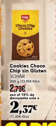 Gadis SCHÄR Cookies Choco Chip sin Gluton oferta