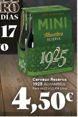 Gadis ALHAMBRA Cerveza Reserva 1925 oferta