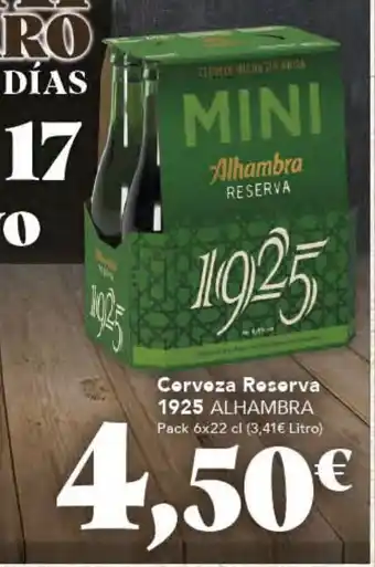 Gadis ALHAMBRA Cerveza Reserva 1925 oferta