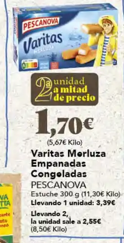 Gadis PESCANOVA Varitas Morluza Empanadas Congeladas oferta