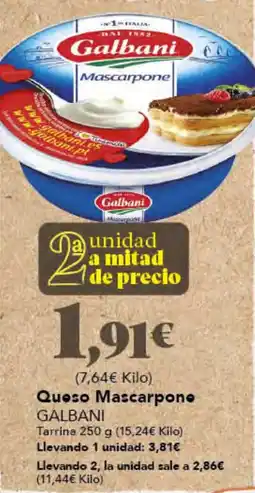 Gadis GALBANI Queso Mascarpone oferta