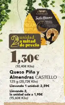 Gadis CASTELLO Queso Piña y Almendras oferta