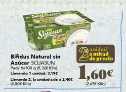 Gadis SOJASUN Bífidus Natural sin Azúcar oferta