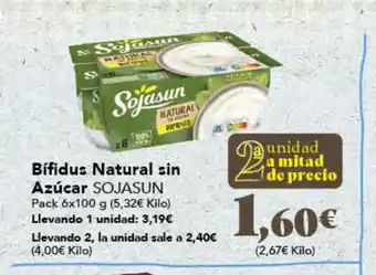 Gadis SOJASUN Bífidus Natural sin Azúcar oferta