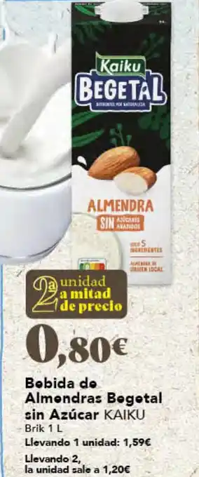 Gadis KAIKU Bobida de Almendras Bogotal sin Azúcar oferta