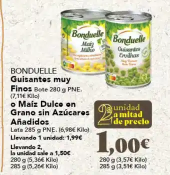 Gadis BONDUELLE Guisantes muy oferta