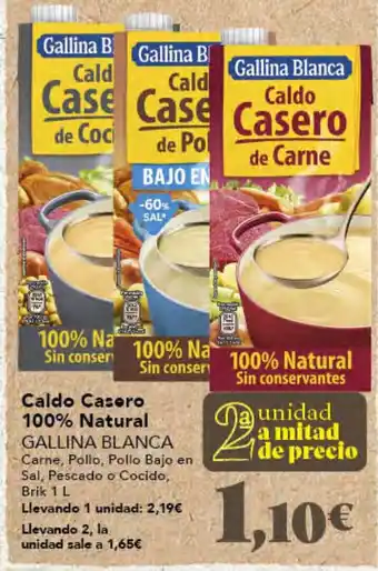 Gadis GALLINA BLANCA Caldo Casero 100% Natural oferta