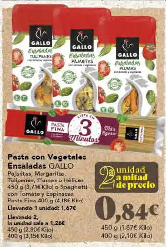 Gadis GALLO Pasta con Vegetales Ensaladas oferta