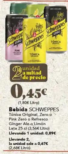 Gadis SCHWEPPES Bebida oferta