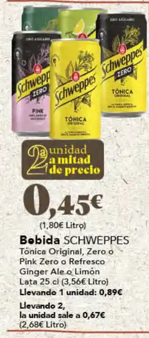 Gadis SCHWEPPES Bebida oferta