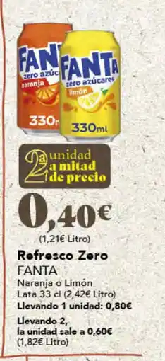Gadis FANTA Refresco Zero oferta