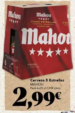 Gadis MAHOU Cerveza 5 Estrellas oferta
