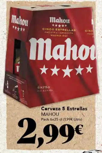 Gadis MAHOU Cerveza 5 Estrellas oferta