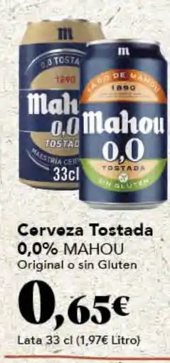 Gadis MAHOU Cerveza Tostada 0,0% oferta