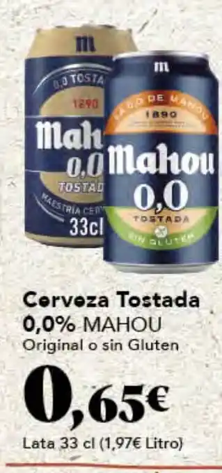 Gadis MAHOU Cerveza Tostada 0,0% oferta