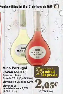 Gadis MATEUS Vino Portugal Joven oferta