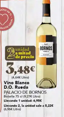 Gadis PALACIO DE BORNOS Vino Blanco D.O. Rueda oferta