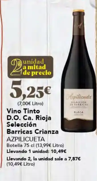 Gadis AZPILICUETA Vino Tinto D.O. Ca. Rioja Selección oferta