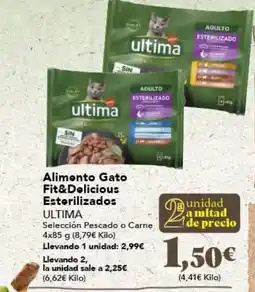 Gadis ULTIMA Alimento Gato Fit&Delicious Esterilizados oferta