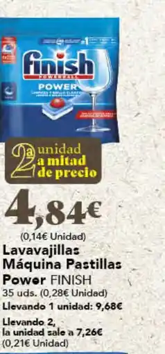 Gadis FINISH Lavavajillas Maquina Pastillas Power oferta