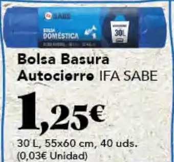 Gadis IFA SABE Bolsa Basura Autocierre oferta
