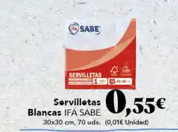 Gadis IFA SABE Servilletas Blancas oferta