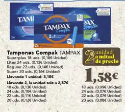 Gadis TAMPAX Tampones Compak oferta