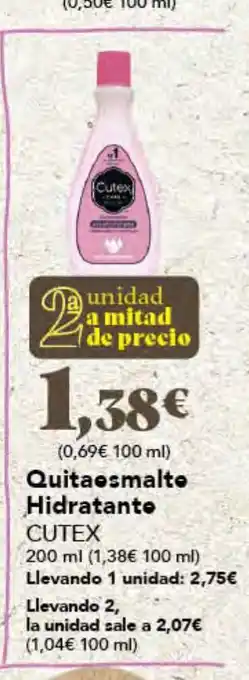 Gadis CUTEX Quitaesmalte Hidratante oferta