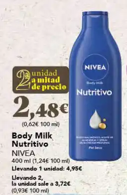 Gadis NIVEA Body Milk Nutritivo oferta