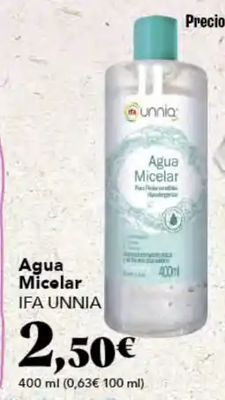 Gadis IFA UNNIA Agua Micolar oferta
