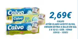 Dialsur Cash & Carry CALVO Atún claro aceite oliva, virgen extra o bajo en sal oferta