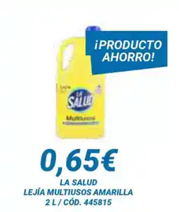 Dialsur Cash & Carry LA SALUD Lejía multiusos amarilla oferta