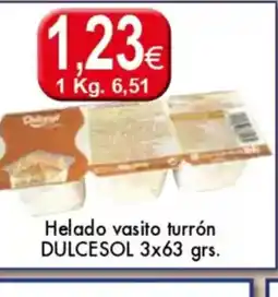 Congelados Copos DULCESOL Helado vasito turrón oferta